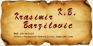Krasimir Barzilović vizit kartica